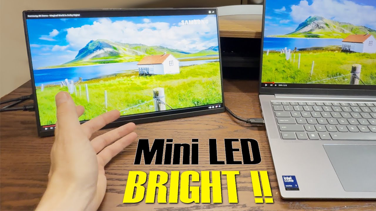 SUPER Bright ! - UPerfect UColor M1 - 14 Inch 2K Mini LED Monitor - YouTube