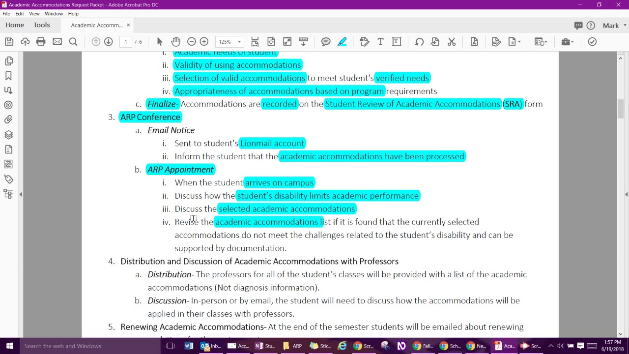 1- Accommodations Request Packet- Pg. 1 The Process - YouTube