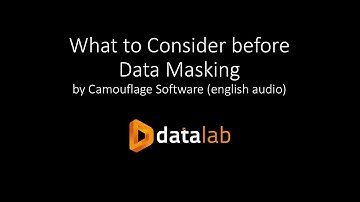 What to Consider before Data Masking -  by Camouflage Software (english audio)