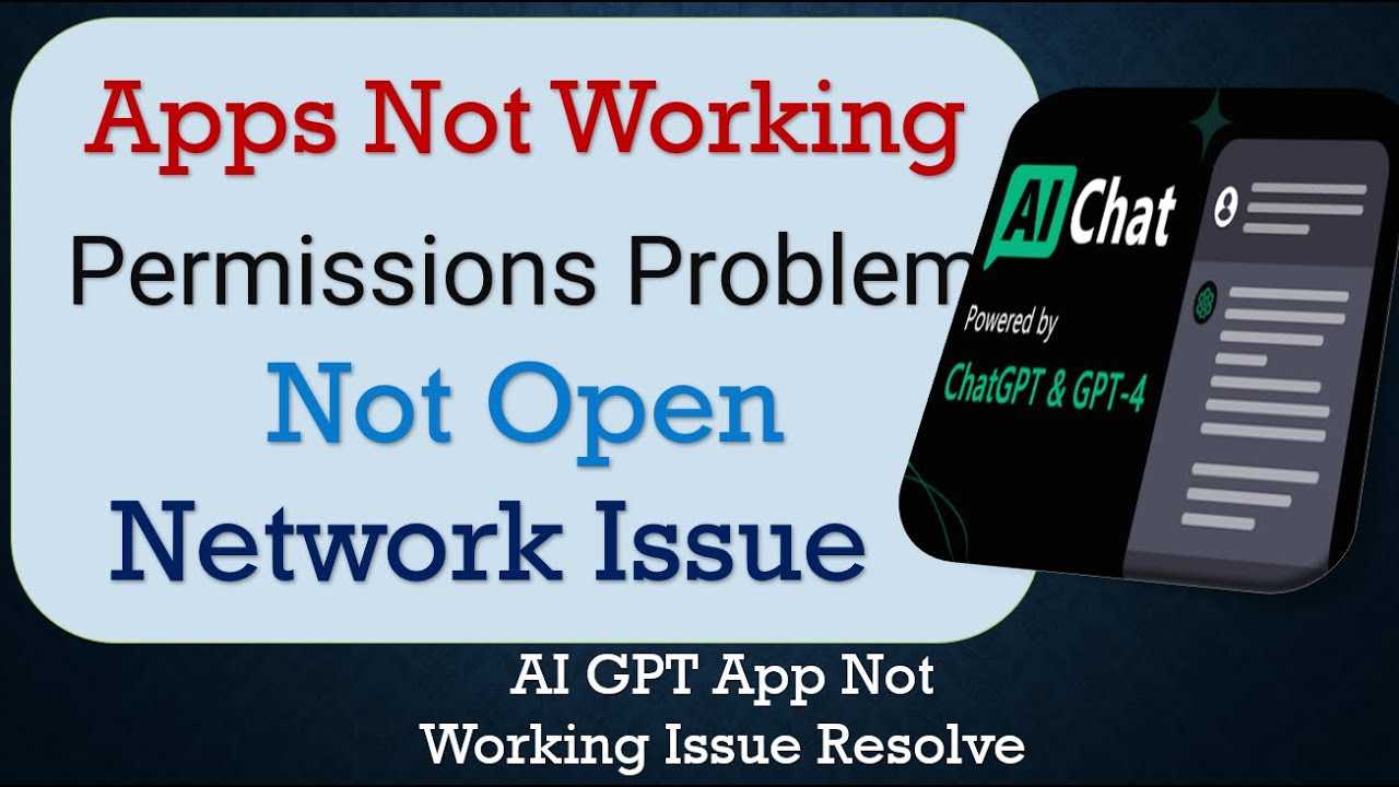 How To Fix AI GPT App not working | Not Open | Space Issue | Network ...