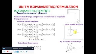 ISOPARAMETRIC FORMULATION CST  TWO DIMENSIONAL  ELEMENT