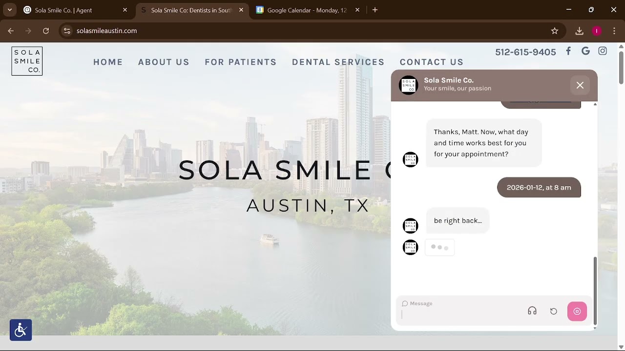 Sola Smile Ai Chat Agent Demo