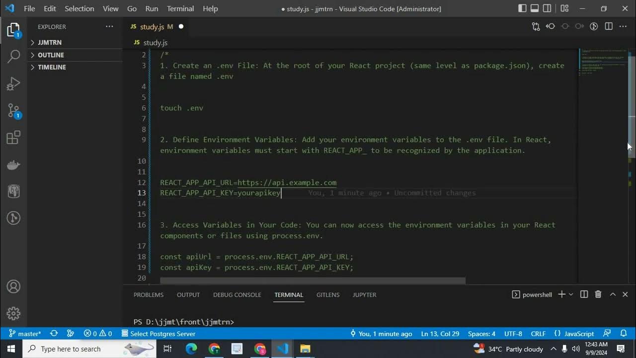 How to create .env file , access and use environment variables from ...