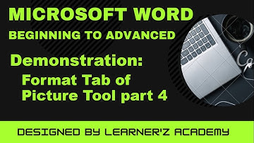 How to use Picture Tool in MS Word 2016/2019/365 part 4 Hindi | Format Tab of Picture Tool in Word