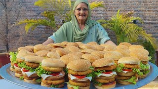 BIG MAHARAJA BURGER | Indian Double Patty Burger Recipe | Veg Mac Burger Recipe | Burger Recipe