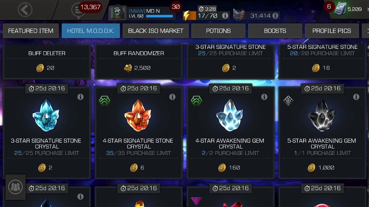 MCOC 5* Awakening Gem+5* and 6* Crystal. Hunt for Human Torch Round 2