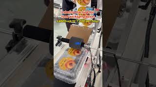 High-Speed Automatic Top Labeling Machine for Plastic Food Trays!
