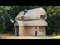 How To Build Amazing Modern Bamboo Mud House With Two Story Bamboo House