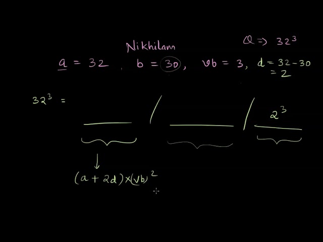 Finding Cube - vedic math Nikhilam| Unit 12 | UP math class 7 | Khan Academy