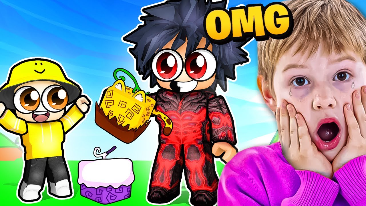I Found NICEST 8 YEAR OLD, And Gave Him PERMANENT FRUITS *He Cried*(Roblox Blox Fruits)