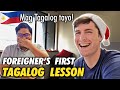 My FIRST EVER Tagalog lesson! Foreigner learns TAGALOG (FILIPINO)!