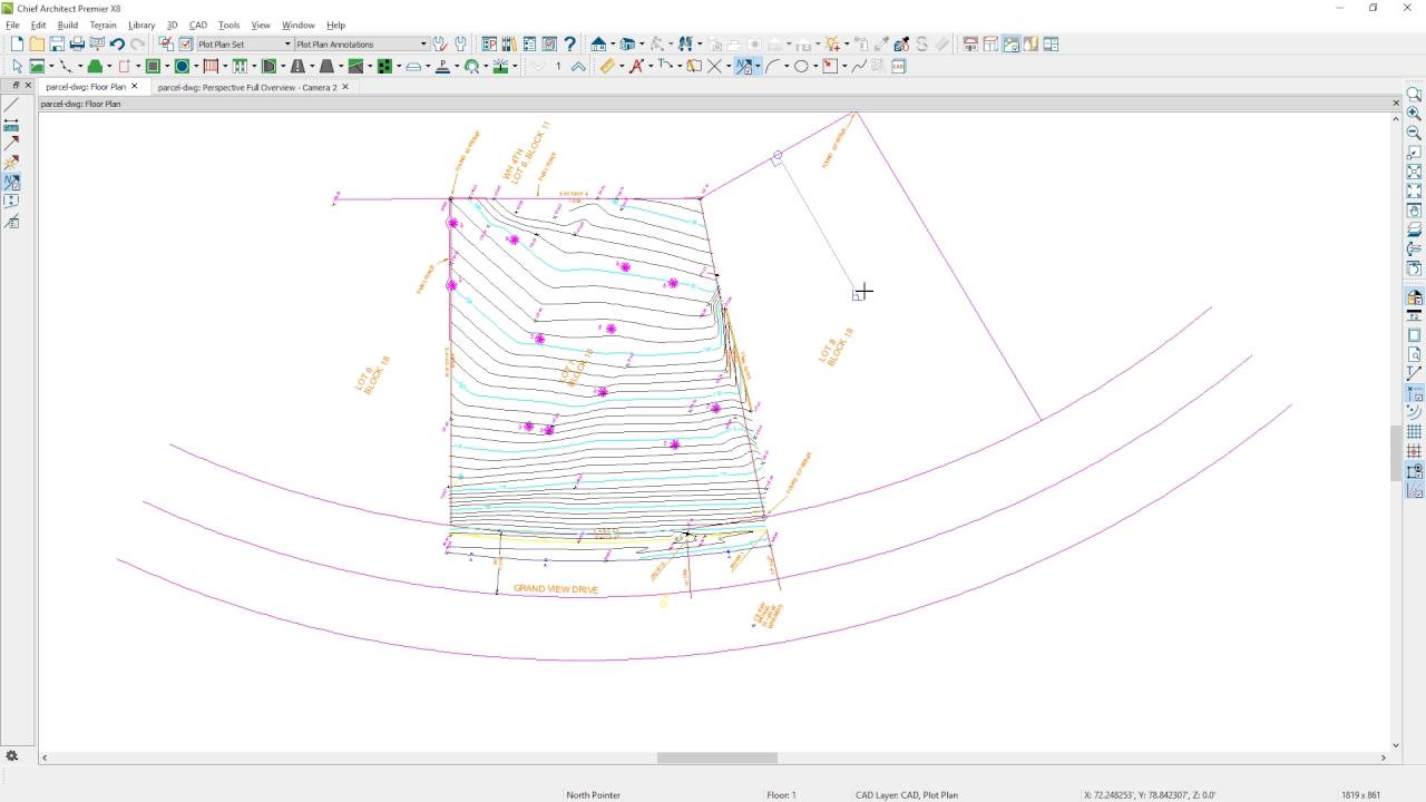  Import  a Surveyor DWG file for a Site Plan or Terrain  