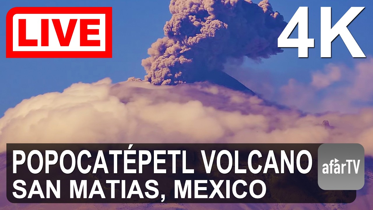 Popocatépetl Volcano Live 4K – San Matías, Mexico — San Matías Tlalancaleca, Puebla live camera thumbnail