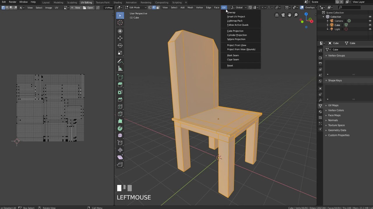 Smart UV Unwrapping in Blender 2.8 Blender Tutorial Beginner to Advanced YouTube