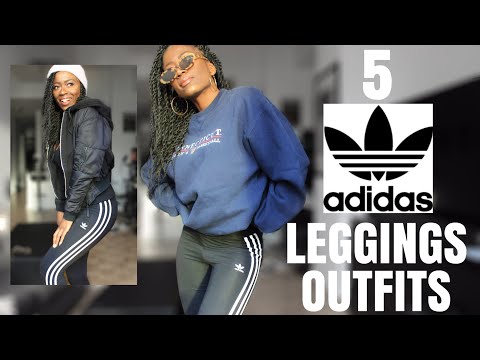 How to wear Adidas Leggings for fall- Hailey Bieber inspired Casual  Lookbook 