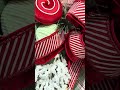Raz 2.5" or 1.5" Red Peppermint Stripe Tinsel Wired Christmas Ribbon