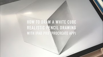 How to draw a White Cube - Realistic Pencil Drawing with iPad Pro (Procreate app)