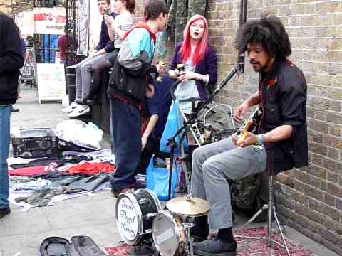 Lewis Floyd Henry playing Hendrix , Brick Lane