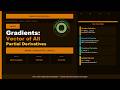 Video 22 GRADIENTS VECTOR OF ALL PARTIAL DERIVATIV