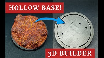 How to CARVE BASES with 3D Builder - Hollow base for magnets Tutorial