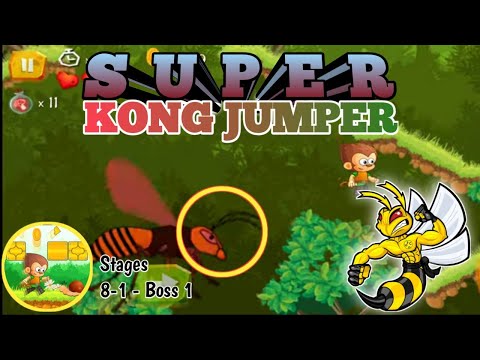 Super Kong Jumper - Gameplay Walkthrough Stages 8-1 - Boss 1 l (Android, IOS) #gameplay #gaming