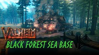 Valheim Build: Black Forest Sea Base