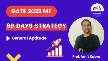 GATE 2022(ME) 90 Days Preparation Strategy for General Aptitude | Vidyalankar GATE ME