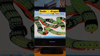 Snake dragon 3d paint ms Paint me #snake #subscribe #dragon #3d #3d ms Paint 🎨