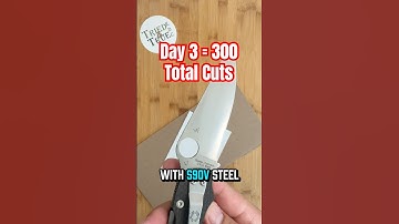 Day 3️⃣: Edge Retention Testing - Spyderco Military 2 S90V #triedandtrueedc #testing #shorts