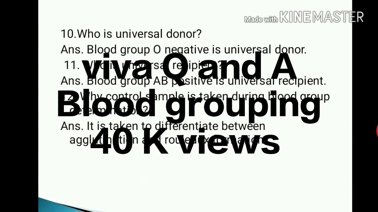 viva questions and answers of blood grouping