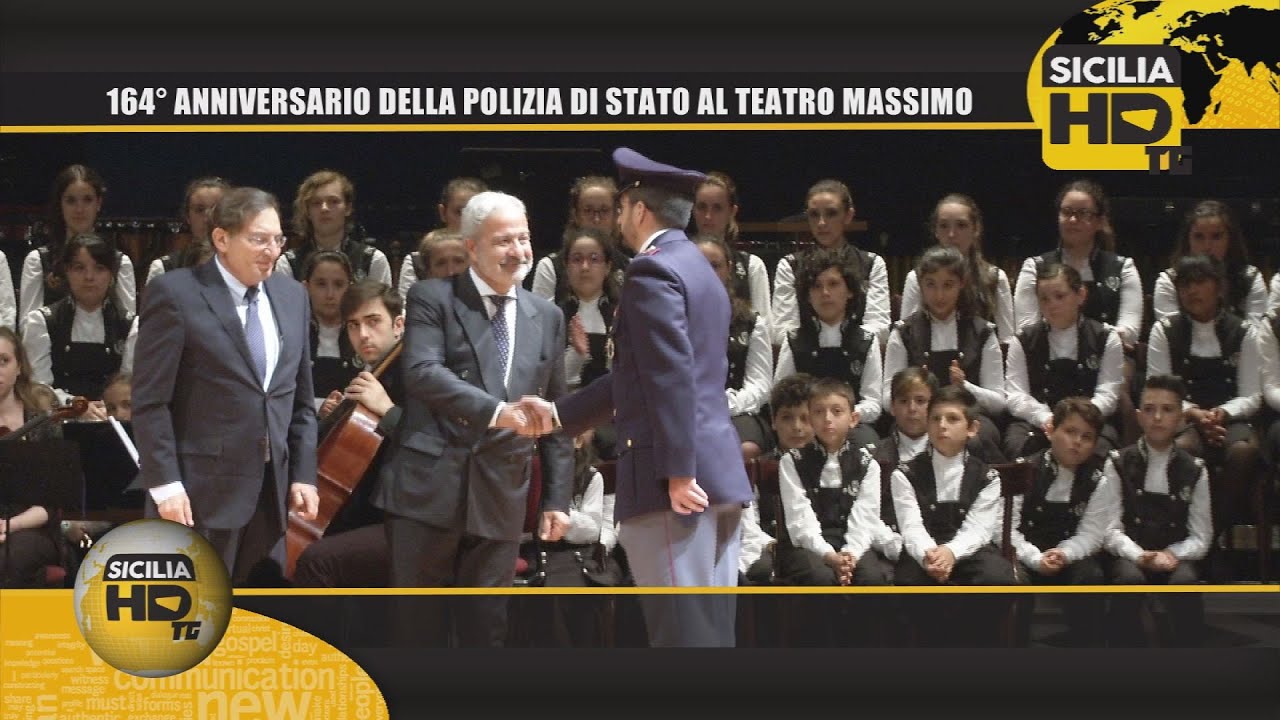 091TG 164° ANNIVERSARIO DELLA POLIZIA DI STATO AL TEATRO MASSIMO sicilian mafia