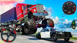 Offroad Monster Truck Stunt Driving | Beam Crash Test & Derby Challenge Simulator - Android GamePlay screenshot 4