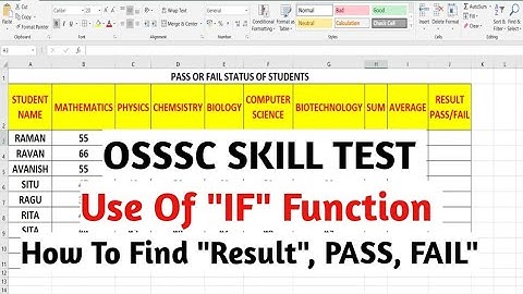 OSSSC MS EXCEL SKILL TEST PEO JA || MS EXCEL SKILL TEST ||