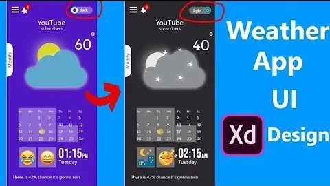 Mobile App UI design   weather App UI UX Design Tutorial in Adobe XD