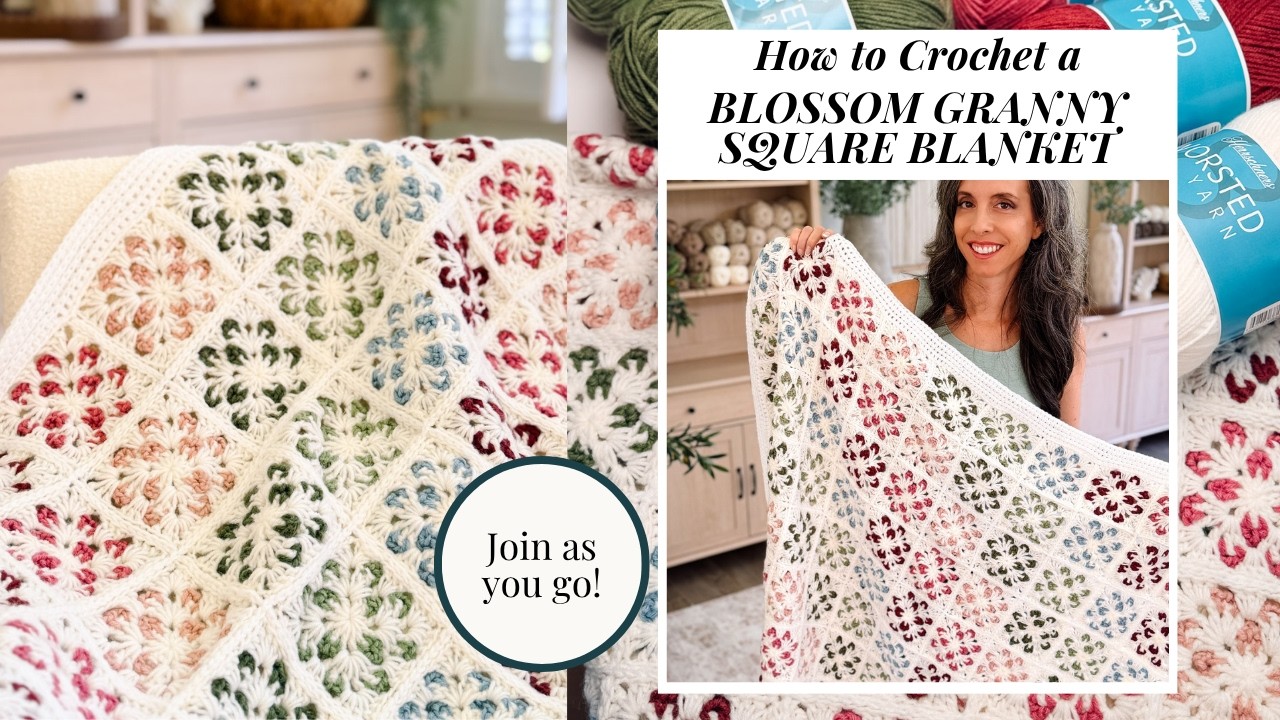 Crochet a Blossom Granny Square Blanket