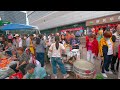 中国重庆赶场|长生桥赶集日,令人震撼,人山人海,室内室外摩肩接踵而行,街头小吃有熨斗糕,烤饼,葱肉饼,麦粑,包子,杂粮馍,千层烤饼,山药糕,玉米饼,荞麦芝麻饼,白玉木耳,肾精茶,超便宜的水果和蔬菜卤肉