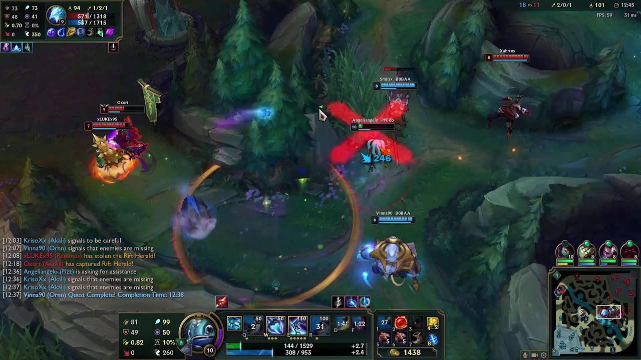 [LoL]【5v5 Normal】Mid Fizz vs Anivia ★ A+ Rank ♦ 5/2/7 KDA ► Patch 9.16