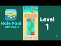 Hole Pool All People Level 1 Walkthrough 🎯 | Color Match Puzzle Gameplay | Mini Boss