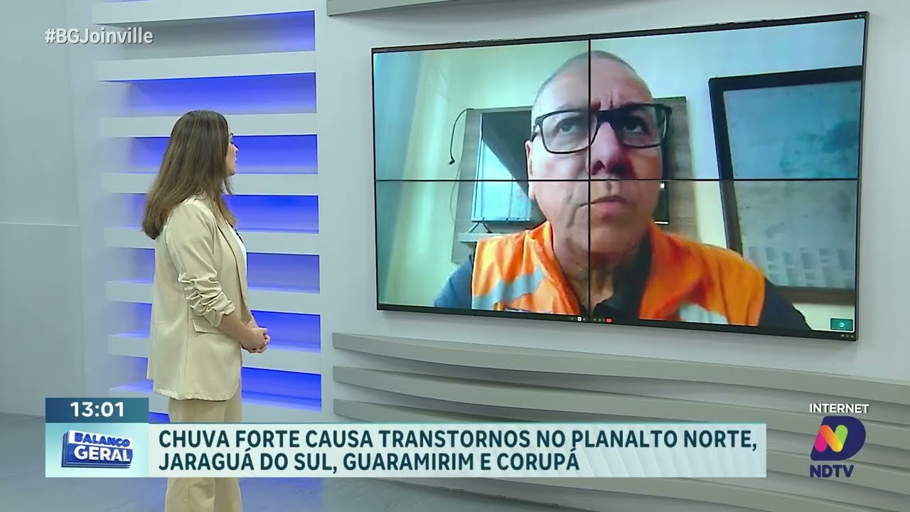 Fortes chuvas causam transtornos em cidades do Norte de Santa Catarina