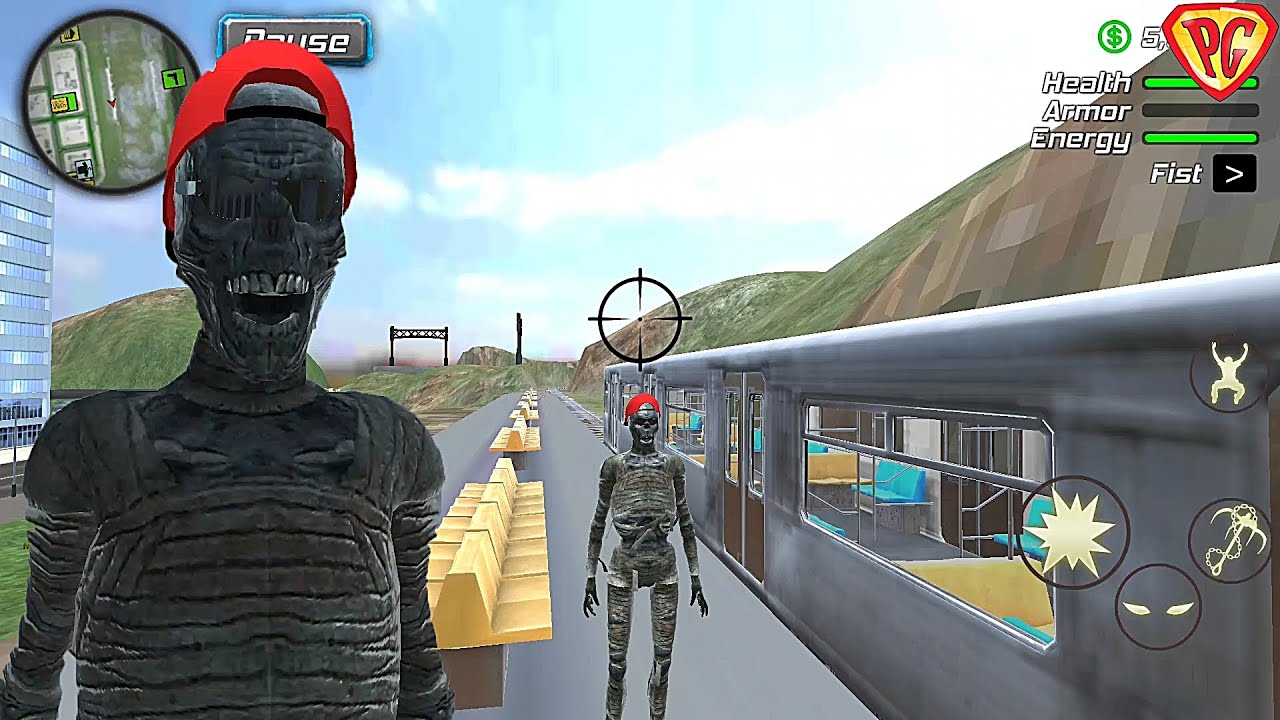 Rope Mummy Crime Simulator: Vegas Hero #4 Train Ride - New Update