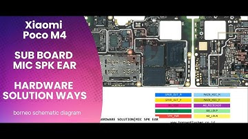 xiaomi poco m4 mic speaker buzzer ways|| borneo schematic solution||sub board ways solution.