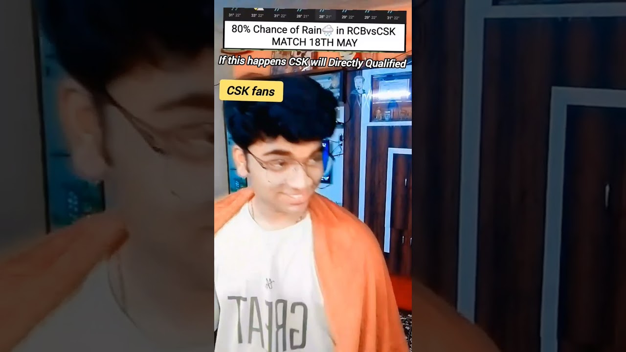 CSK vs RCB Match weather conditions 