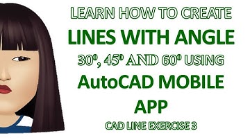 AutoCAD Mobile App Tutorial: Learn How to create LINES with ANGLE | Drafting Teacher 2020