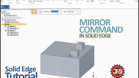 Mirror Command in Solid Edge | Learn Solid Edge | Solid Edge Tutorial