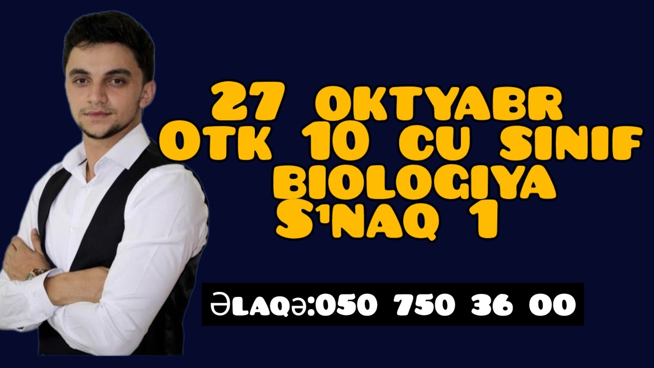OTK və MQM blok sınağı  BİOLOGİYA 10 cu sinif 27.10.2024