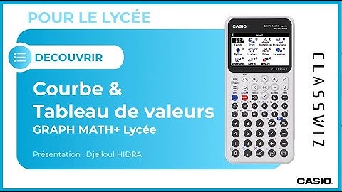 FONCTIONS : Courbe & Tableau de valeurs avec la calculatrice CASIO GRAPH MATH+