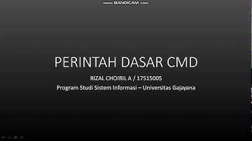 Mengenal Perintah Dasar CMD