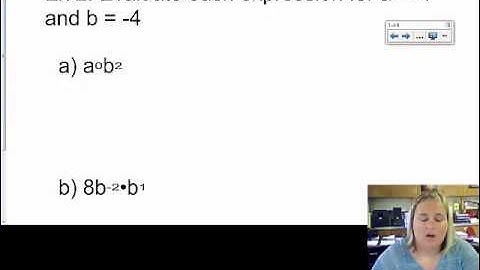 Algebra 1 Lesson 32 Simplifying and Evaluating Negative and Zero Exponents