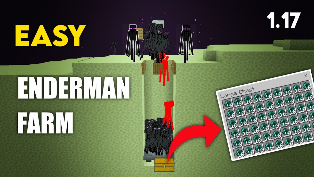 Simple Enderman XP farm 1.17 Minecraft Bedrock/Pocket Edition