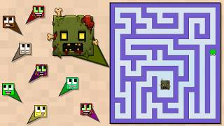 Squares vs Zombie - Square Race in the Maze screenshot 3